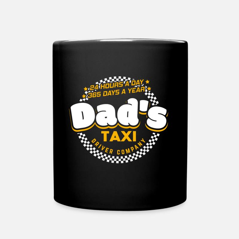 Papas Taxifahrer Company Geschenk - Tasse einfarbig - Schwarz