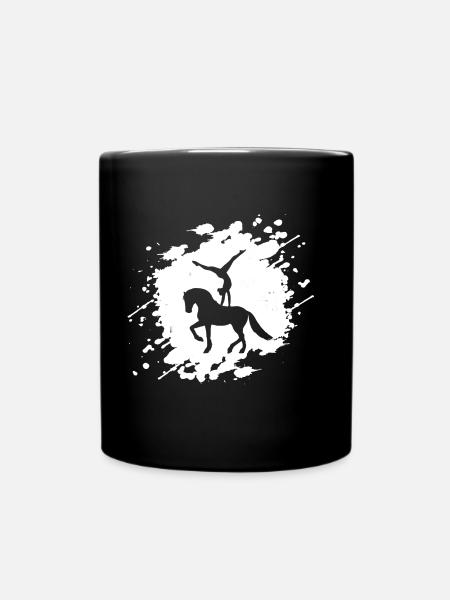 Vaulting T-shirt | Splash Volti à cheval - Mug uni - noir