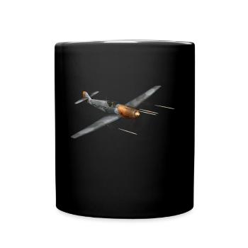 Airplane air combat propeller plane WW2 - Full Colour Mug - black - Front