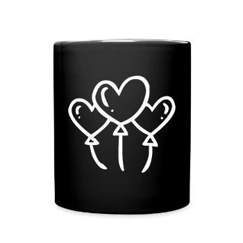 Ballon ballons trois - Mug uni - noir - Devant
