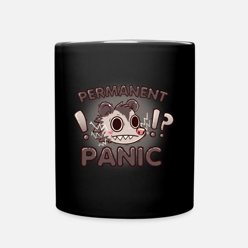 Andauerndes Panikopossum - Tasse einfarbig - Schwarz