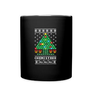 Chemie Laborant Weihnachtsbaum Periodensystem Lab - Tasse einfarbig - Schwarz - Vorne