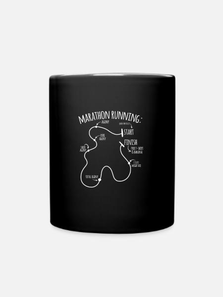 Course Marathon - Mug uni - noir