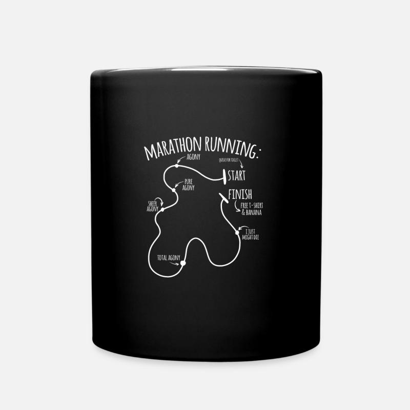 Course Marathon - Mug uni - noir