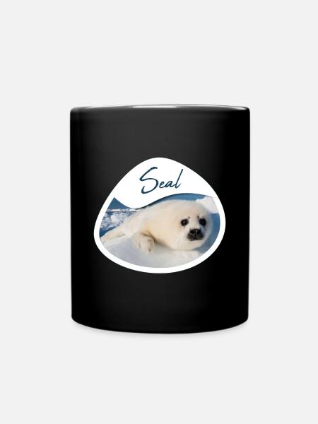 Robbenbaby - Tasse einfarbig - Schwarz