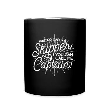 Friends Call Me Skipper You Can Call Me Captain! - Full Colour Mug - black - Front