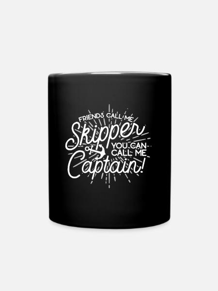 Amis m'appellent Skipper Vous pouvez m'appeler capitaine! - Mug uni - noir