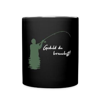 pêcheur à la ligne - Mug uni - noir - Devant