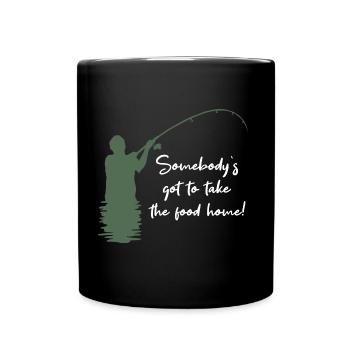 pêcheur à la ligne - Mug uni - noir - Devant