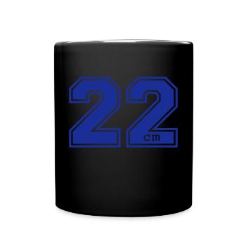 22 Zentimeter - Tasse einfarbig - Schwarz - Vorne