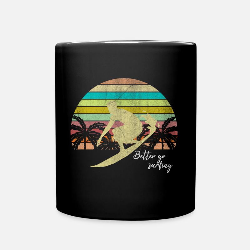 Surfer - Tasse einfarbig - Schwarz