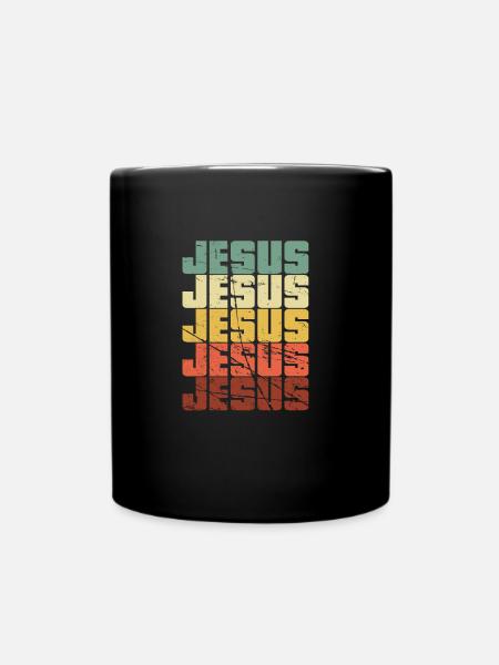 Jesus jesus jesus jesus christ foi - Mug uni - noir