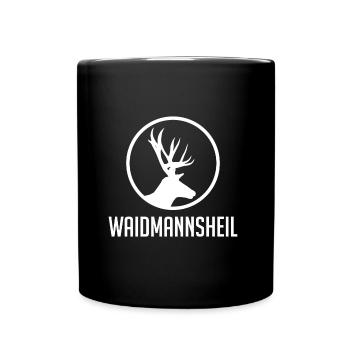 Waidmannsheil cerf sauvage chasse cadeau de chasse - Mug uni - noir - Devant