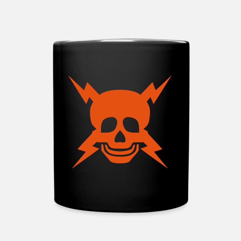 Blitz Kopf Blitz Blitz-Symbol - Tasse einfarbig - Schwarz