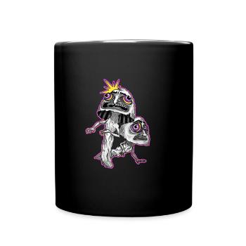 Psychedelisch Psychedelic Magic Mushroom Goa - Tasse einfarbig - Schwarz - Vorne