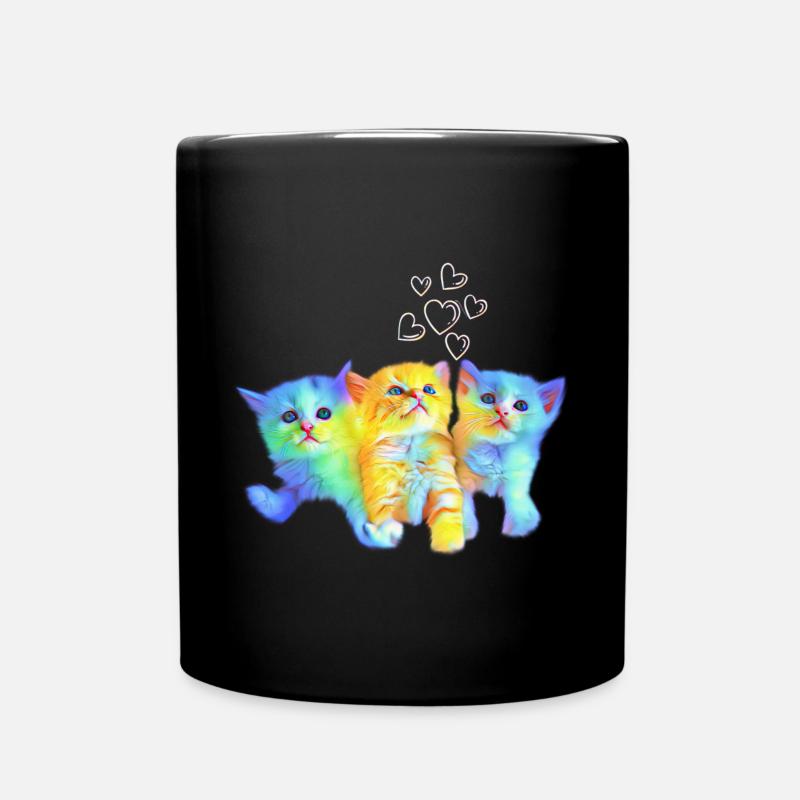 Bébés chats colorés - Mug uni - noir