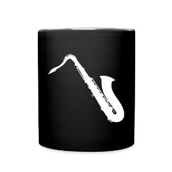 Saxophoniste Saxophone - Design - Mug uni - noir - Devant