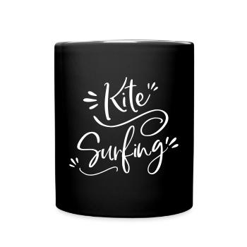 kitesurfing kitesurfer gift - Full Colour Mug - black - Front