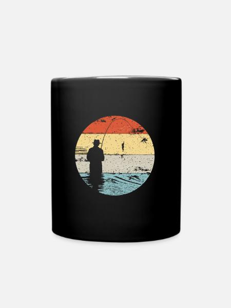Pêche à la mouche du saumon, de la truite brune et de la truite de mer - Mug uni - noir