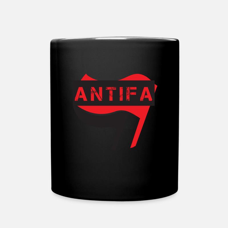 ANTIFA FLAGGE FLAGGEN - Tasse einfarbig - Schwarz