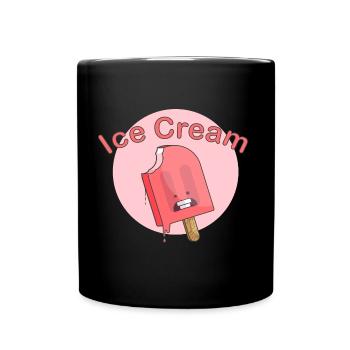 Glace sur le style - Ice Cream - Mug uni - noir - Devant