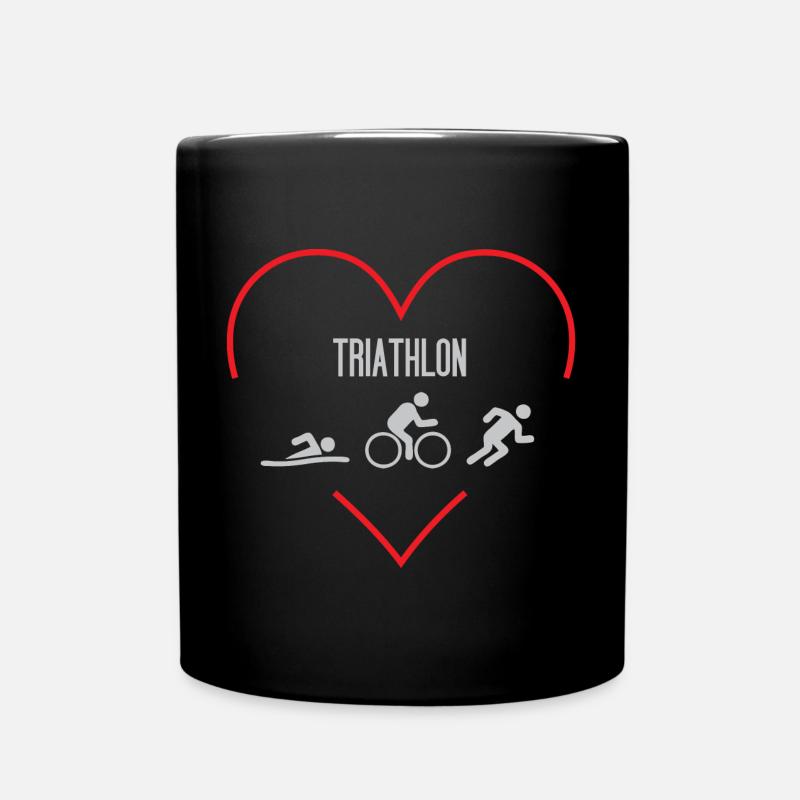 I Love Triathlon - Tasse einfarbig - Schwarz