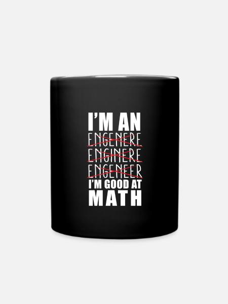 JE SUIS INGÉNIEUR INGÉNIEUR INGÉNIEUR BON EN MATH - Mug uni - noir