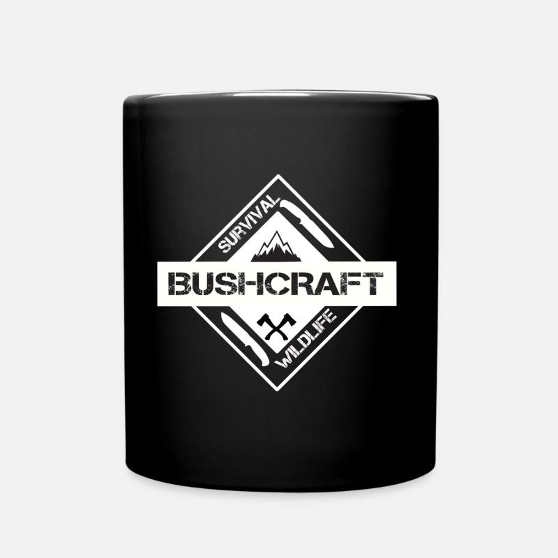 Bushcraft geschenk - Tasse einfarbig - Schwarz