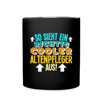 Altenpfleger - Tasse einfarbig - Schwarz - Vorne