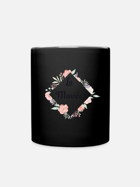 Fleurs Romantiques La Mariée - Mug uni - noir