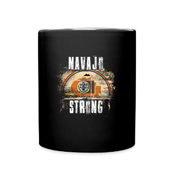 Navajo-starke beunruhigte Graffiti-Flagge - Tasse einfarbig - Schwarz - Vorne
