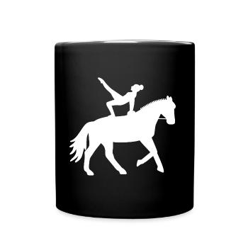 Vaulter à cheval - voûte de cadeau - Mug uni - noir - Devant