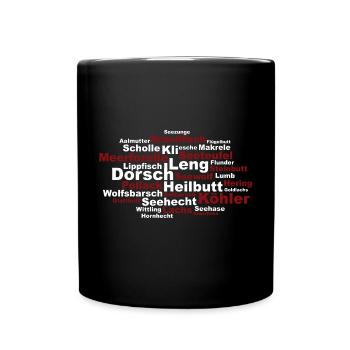 Meeresfische Norwegen rot weiss I Angeln Fisch - Tasse einfarbig - Schwarz - Vorne
