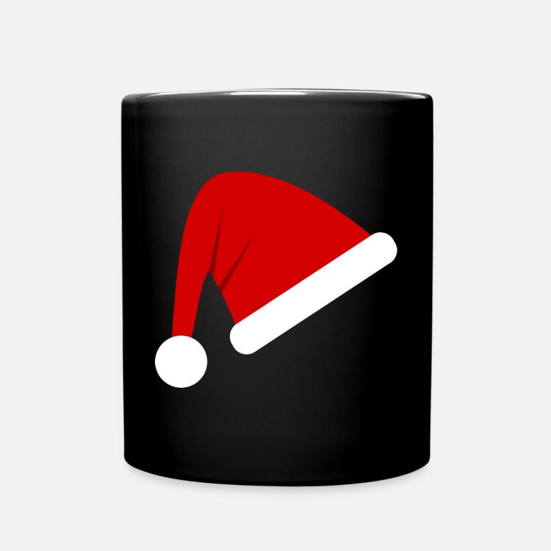 Nikolaus Weihnachtsmütze - Tasse einfarbig - Schwarz