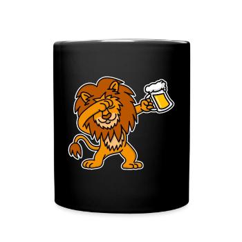 Löwe Bier Königstag König Niederländisch geschenk - Tasse einfarbig - Schwarz - Vorne