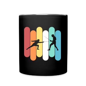 Fechten - Tasse einfarbig - Schwarz - Vorne