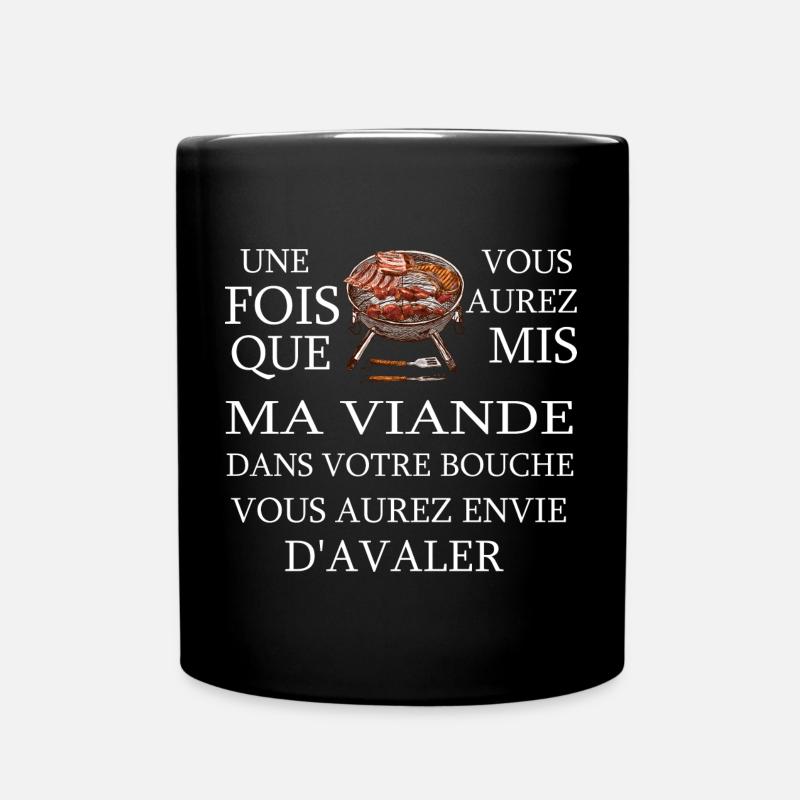 Viande Barbecue Gril - Mug uni - noir