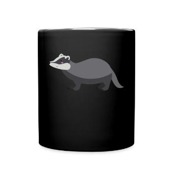 Blaireau - Mug uni - noir - Devant