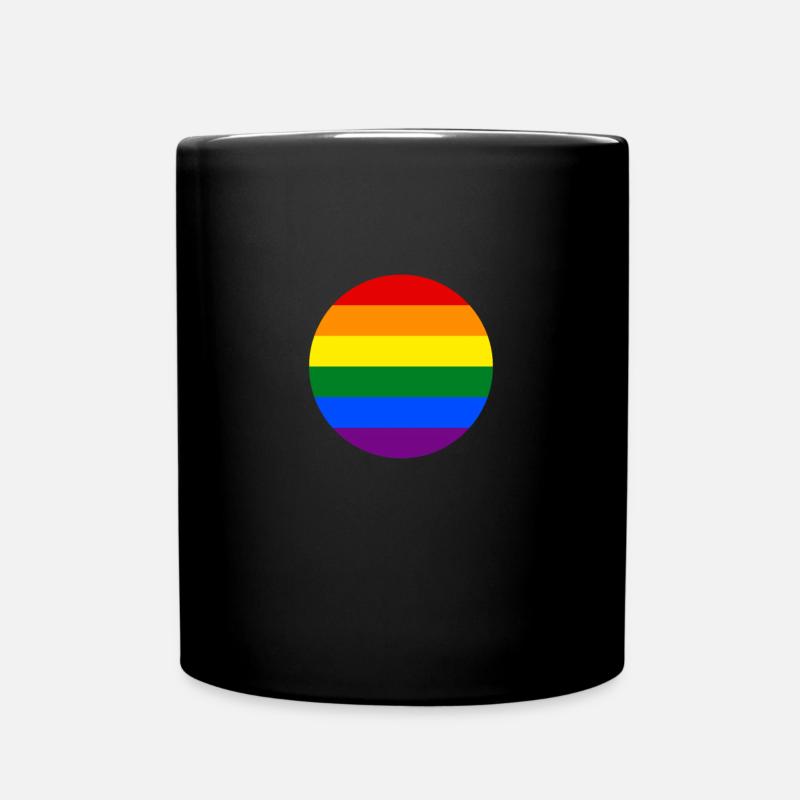 Drapeau arc-en-ciel drapeau arc-en-ciel - Mug uni - noir