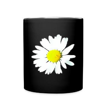 Flower - Daisy - Full Colour Mug - black - Front
