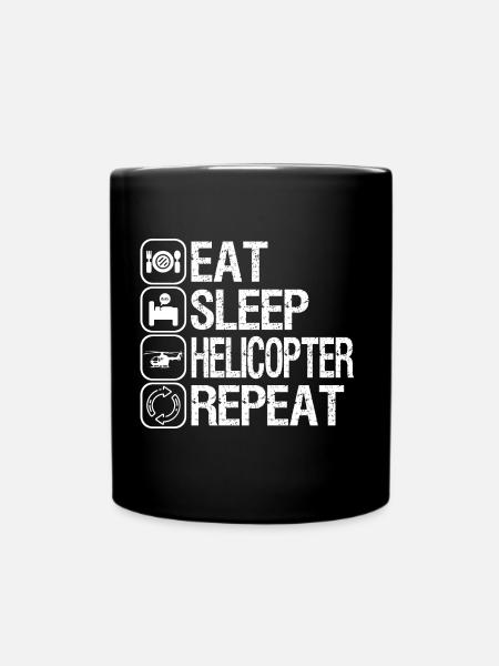helicopter - Full Colour Mug - black