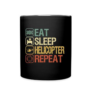 Helikopterpilot*innen - Tasse einfarbig - Schwarz - Vorne