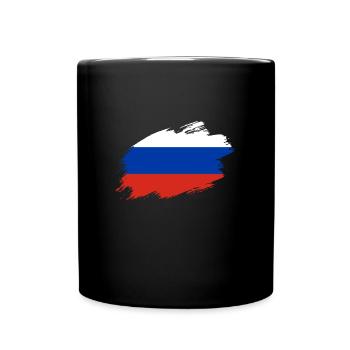 Drapeau de la Russie drapeau russe - Mug uni - noir - Devant