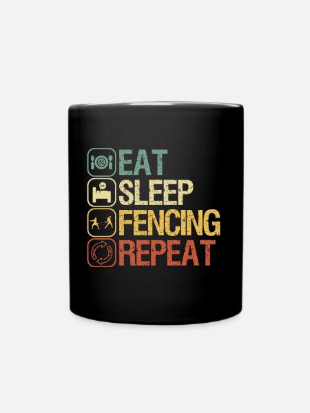 Fencing fencing - Full Colour Mug - black