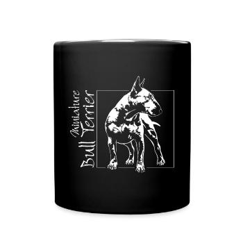 Miniature BULL TERRIER canine dog Wilsigns - Full Colour Mug - black - Front