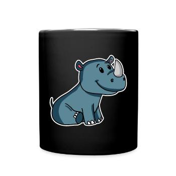 Nashorn - Tasse einfarbig - Schwarz - Vorne