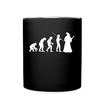 Role Playing Wizard Magician Class RPG Evolution - Full Colour Mug - black - Front