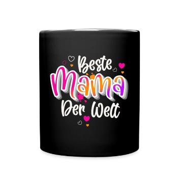 Beste Mama Der Welt - Tasse einfarbig - Schwarz - Vorne