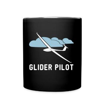 Planeur rengaine glisse pilote cadeau - Mug uni - noir - Devant