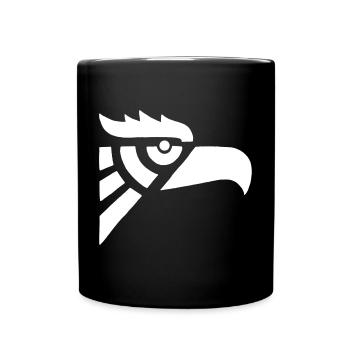 Tête d'aigle blanc aztèque - Mug uni - noir - Devant